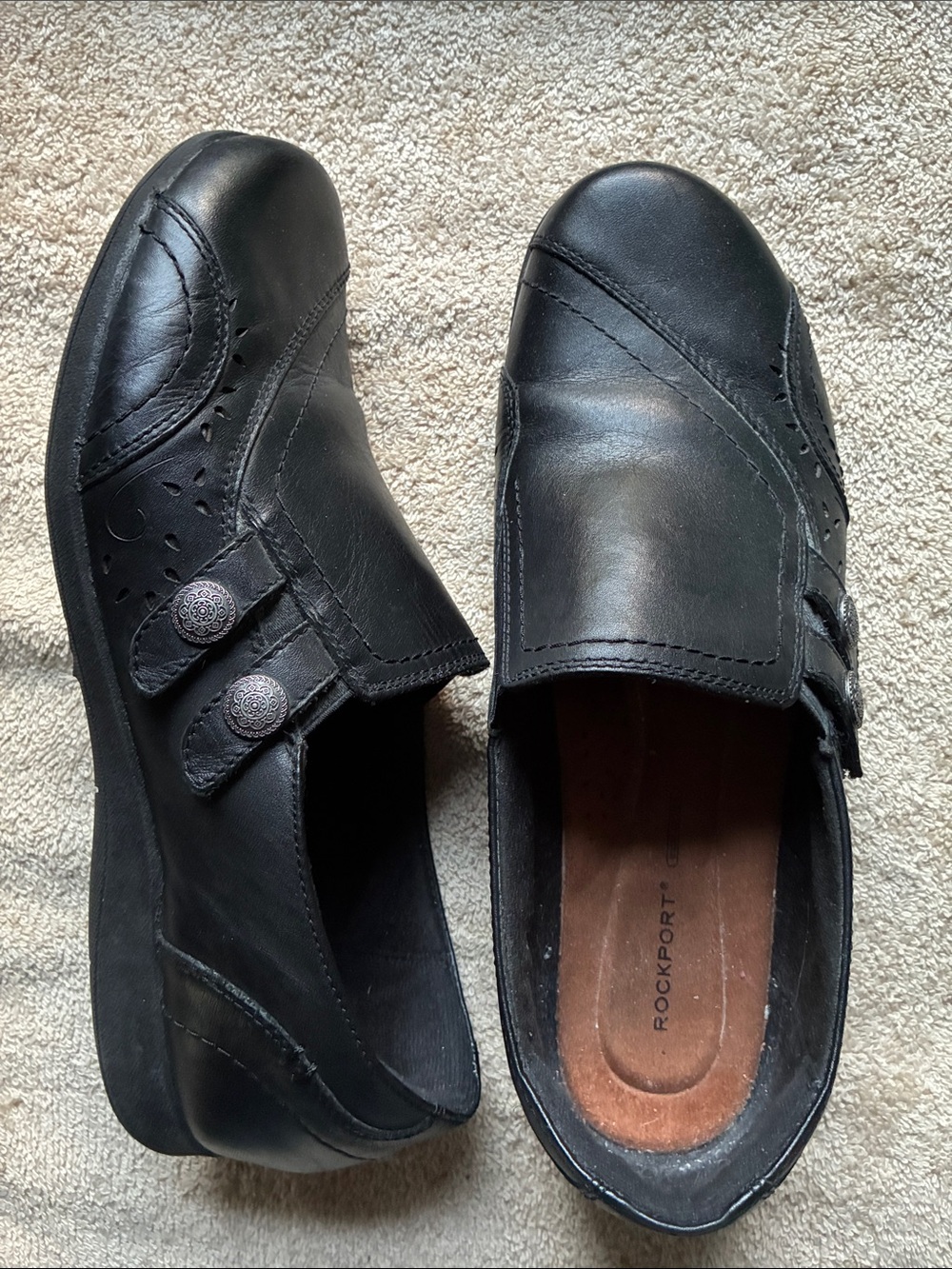 Rockport 11 Black Women's Slip-On Comfort Loafers